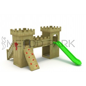 24 A Castle Themed Wooden Playgorund 